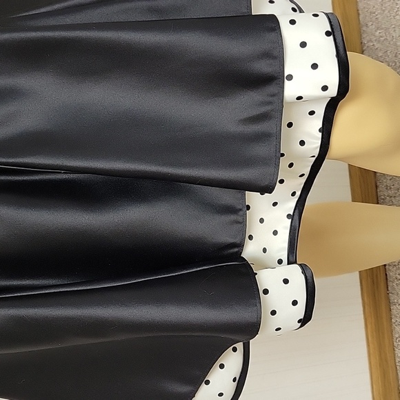 Gunne Sax Y2k Strapless Black and White Polka Dot Dress Sz 7. Polyester - Picture 3 of 9